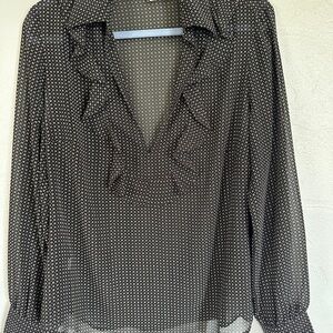 Elegant Black Patterned Women's Top